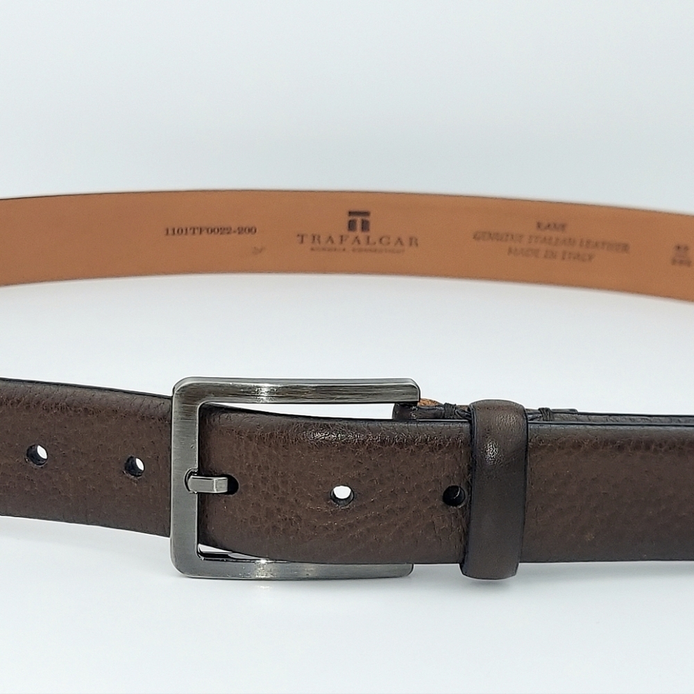 Trafalgar Men's Brown Leather Kane Belt 42 - Picture 2 of 9